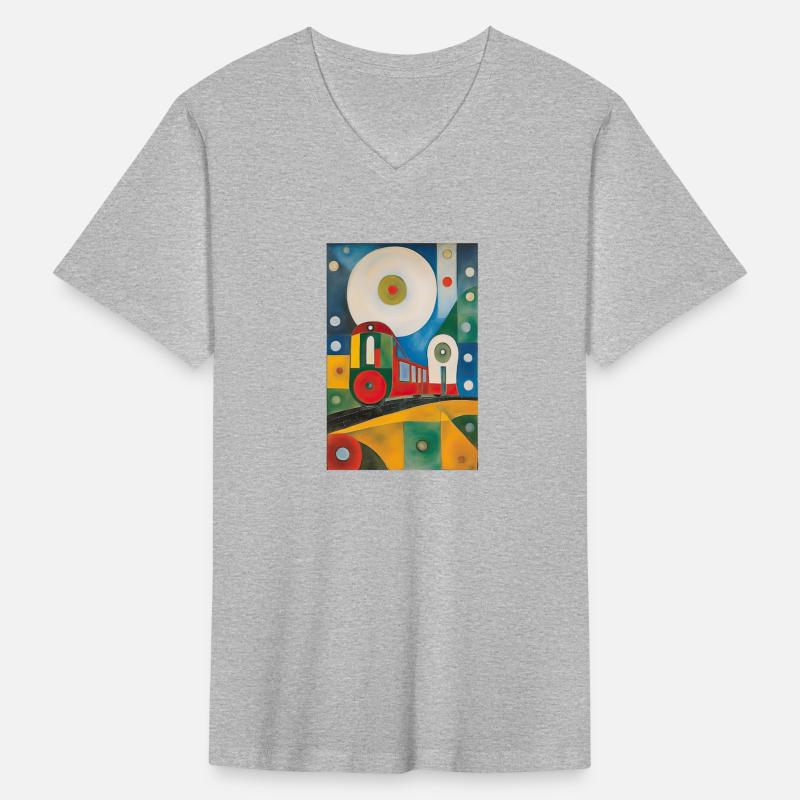 Colorful Train Abstract Art Painting