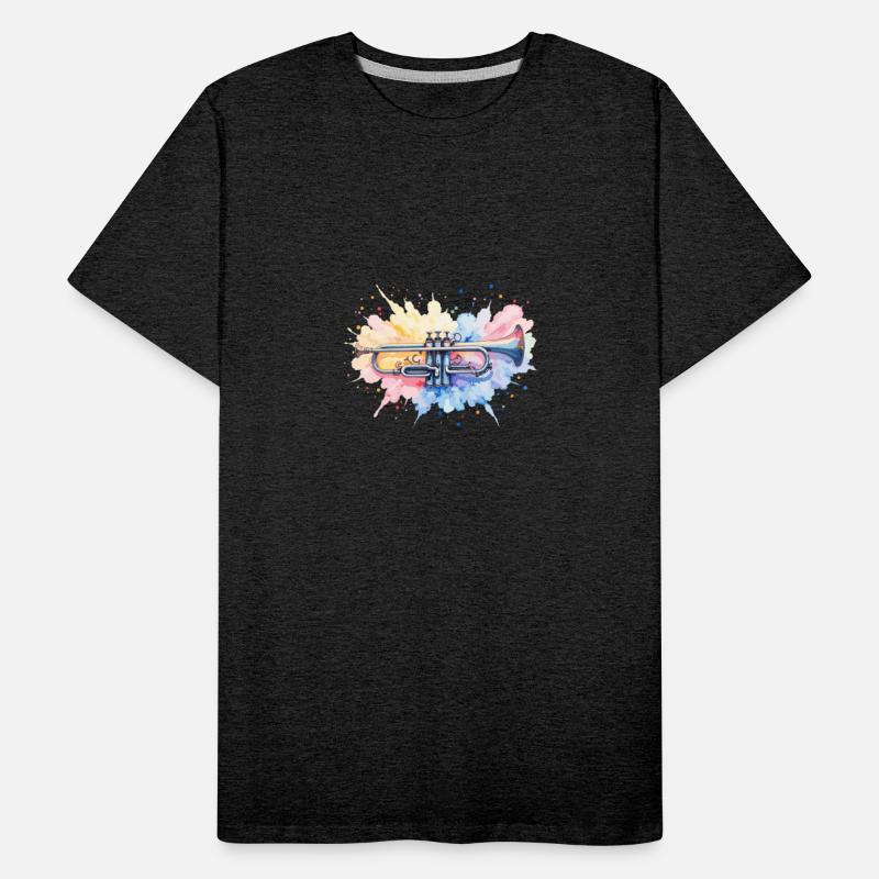 Colorful Trumpet Watercolor Paint