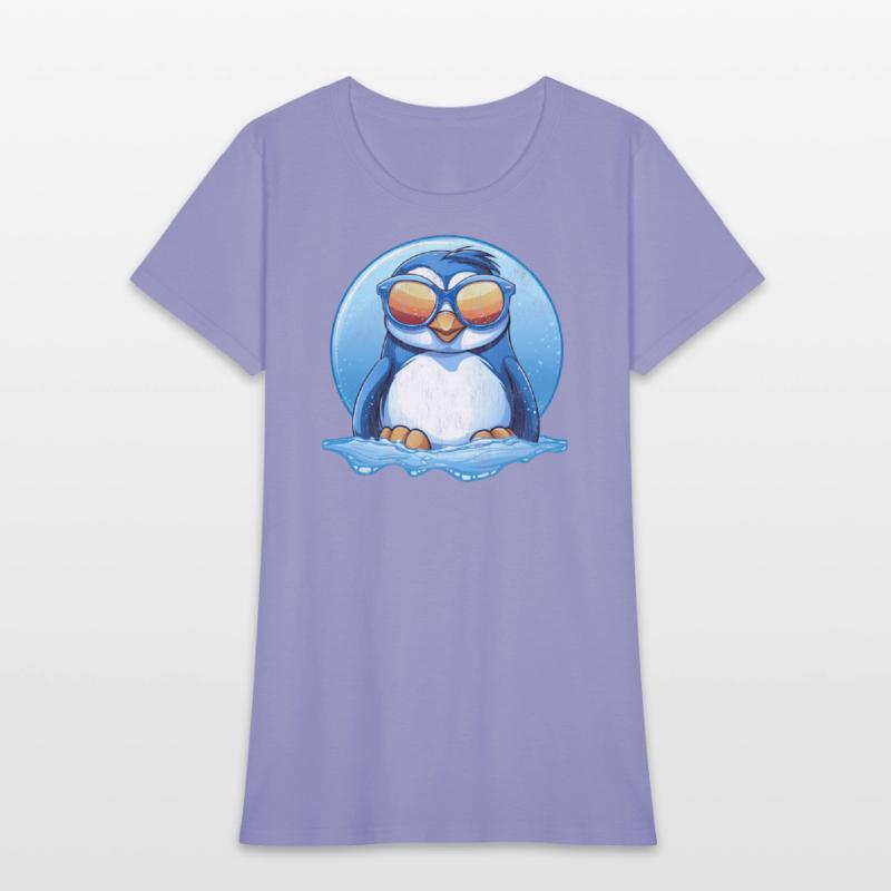 Cool Penguin With Shades Vintage Style