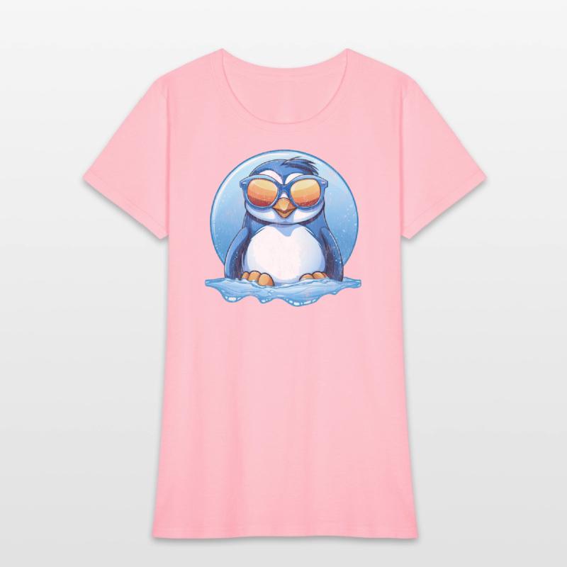 Cool Penguin With Shades Vintage Style