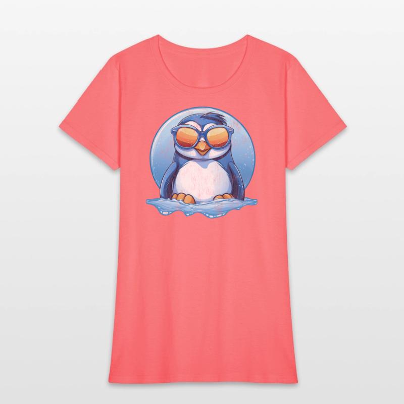 Cool Penguin With Shades Vintage Style