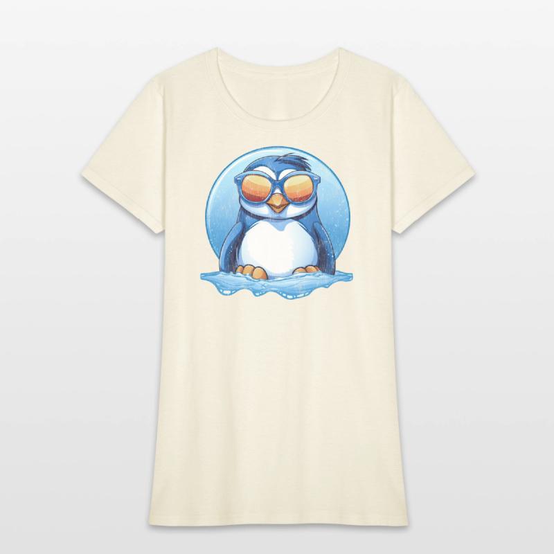 Cool Penguin With Shades Vintage Style