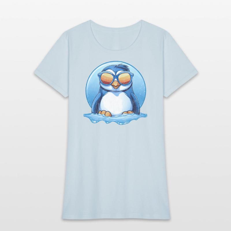 Cool Penguin With Shades Vintage Style