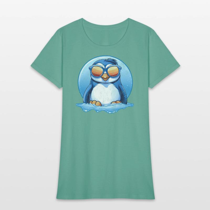 Cool Penguin With Shades Vintage Style