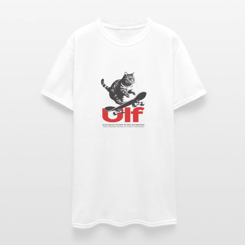 Cool Skateboard CAT with cute Boy Name ULF