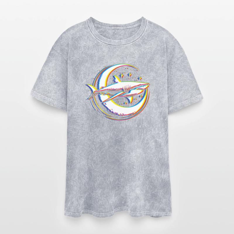 Cosmic shark in front of the moon - supernatural