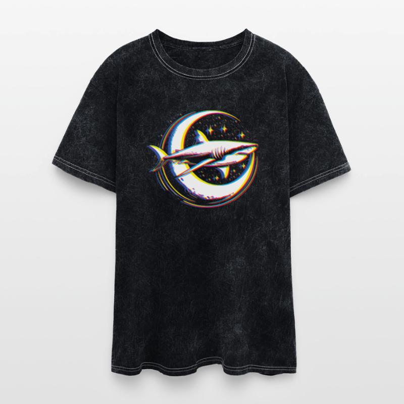 Cosmic shark in front of the moon - supernatural