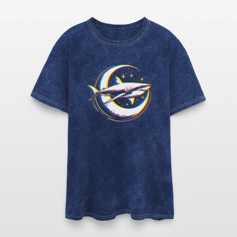 Cosmic shark in front of the moon - supernatural