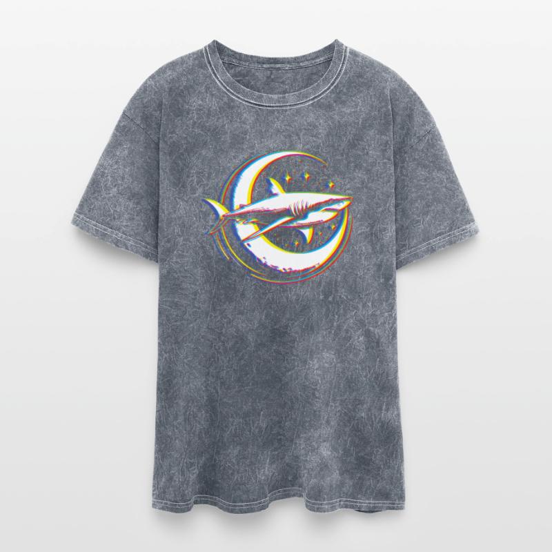 Cosmic shark in front of the moon - supernatural