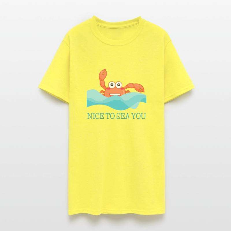 Crab in the sea greeting - "Nice to sea you!"