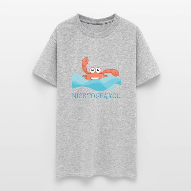 Crab in the sea greeting - "Nice to sea you!"