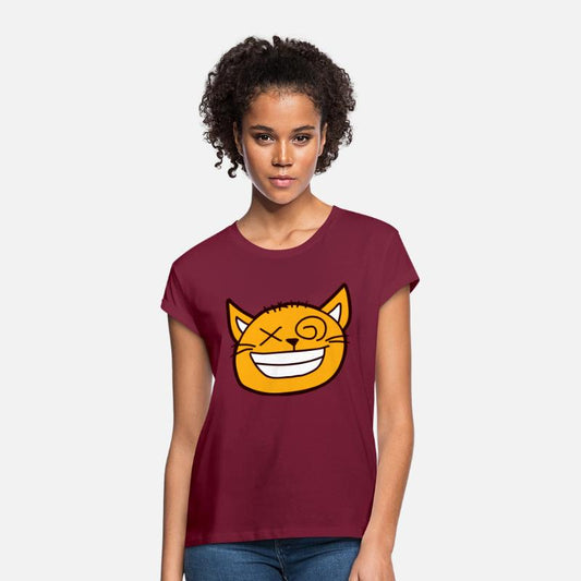 Crazy Cat Weird Funny Eyes Cool Grimace Cartoon