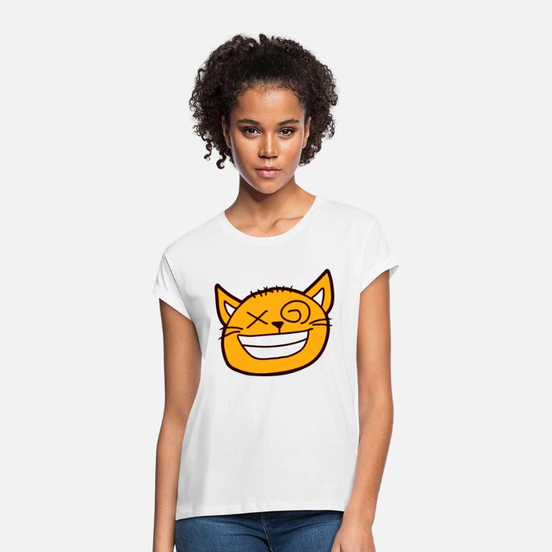 Crazy Cat Weird Funny Eyes Cool Grimace Cartoon