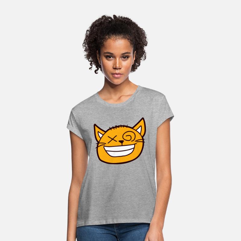 Crazy Cat Weird Funny Eyes Cool Grimace Cartoon