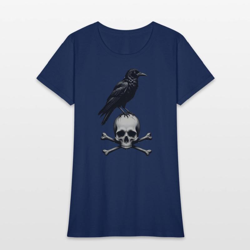 Crow on Skull – Gothic Dark Art