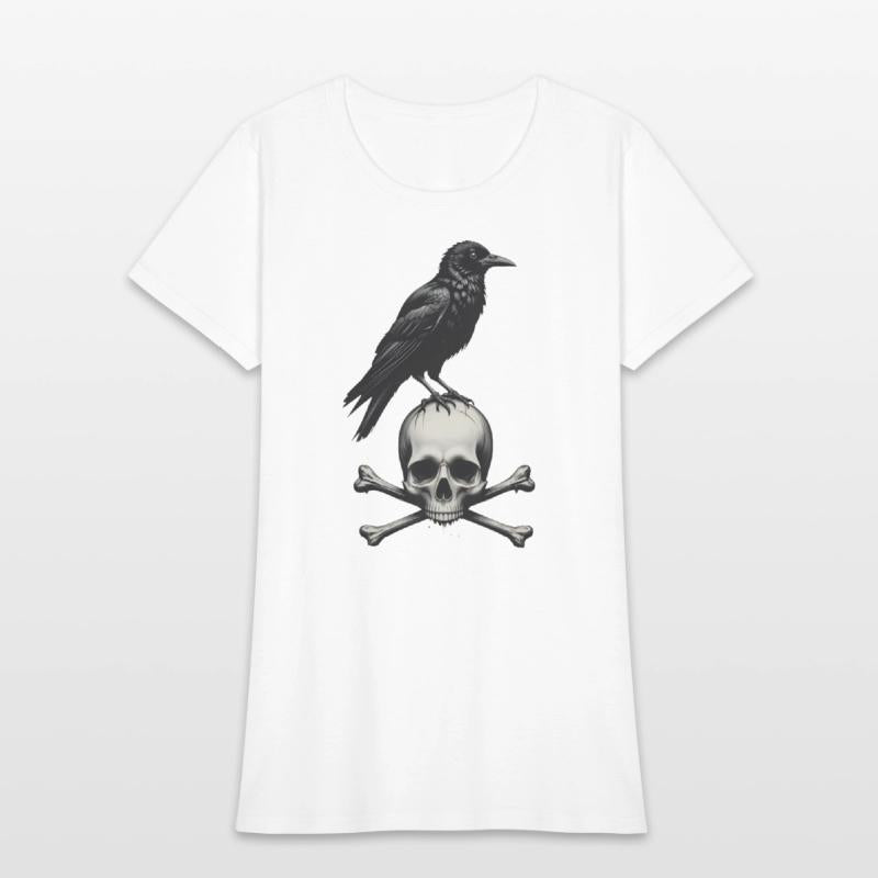 Crow on Skull – Gothic Dark Art