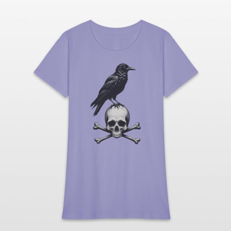 Crow on Skull – Gothic Dark Art