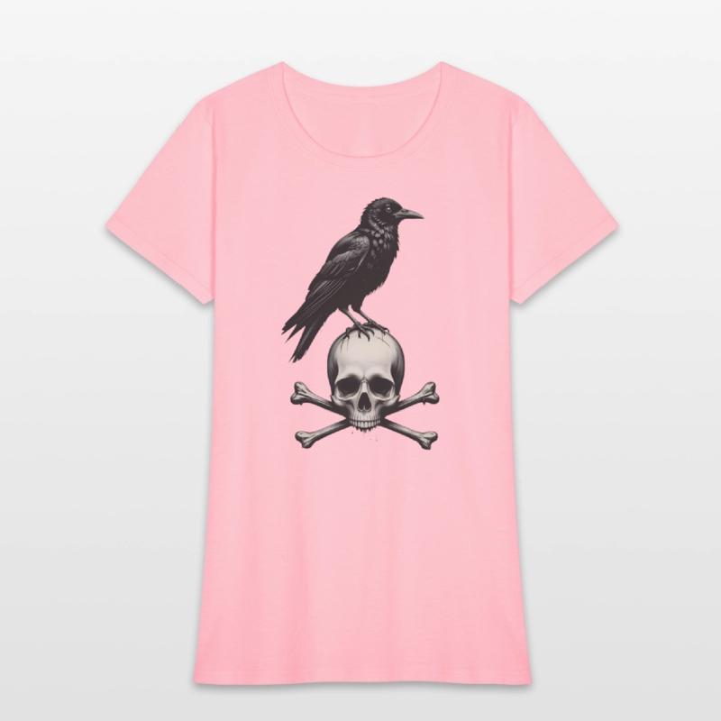 Crow on Skull – Gothic Dark Art