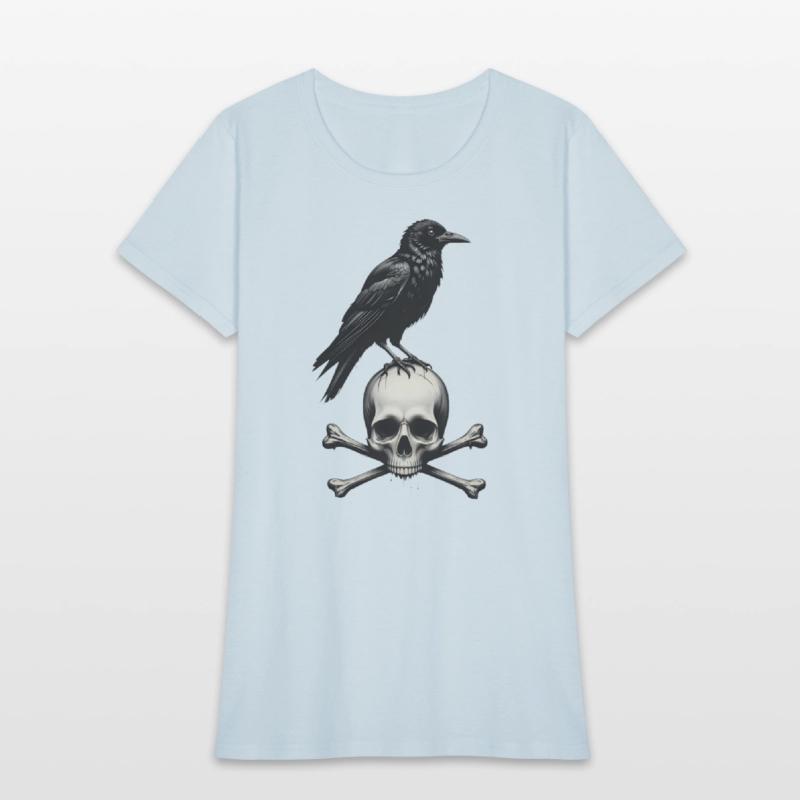 Crow on Skull – Gothic Dark Art