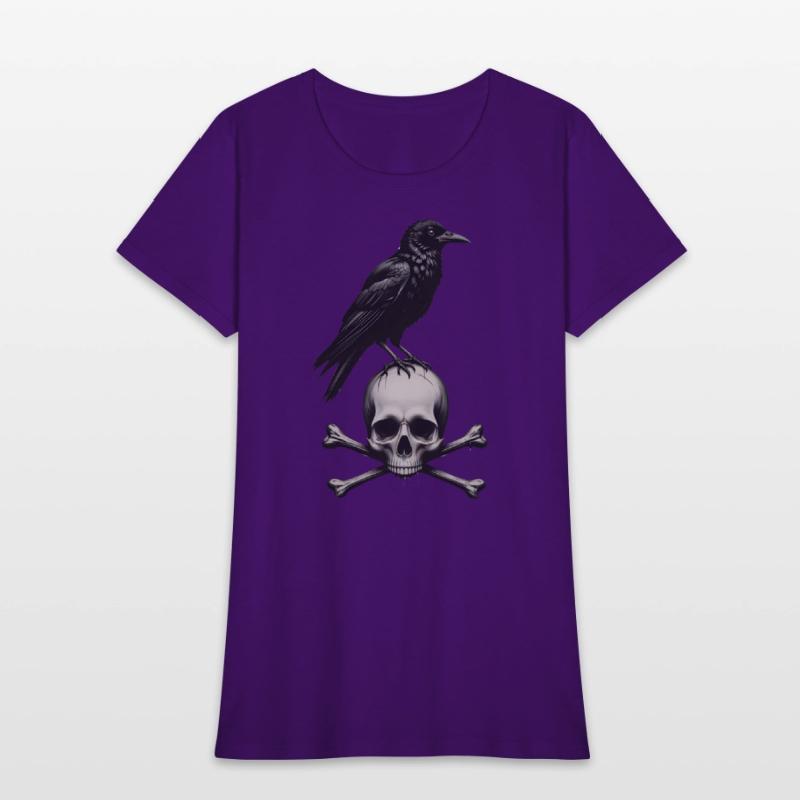Crow on Skull – Gothic Dark Art