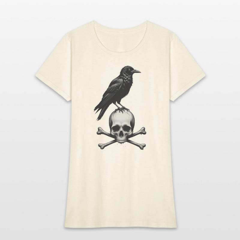 Crow on Skull – Gothic Dark Art