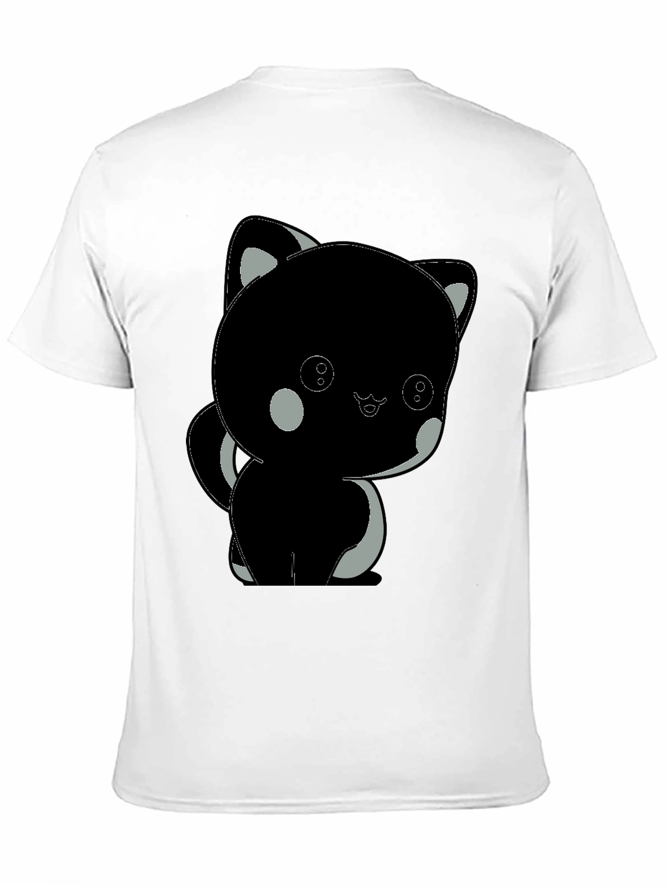 Cute Black Cat Graphic T-Shirt