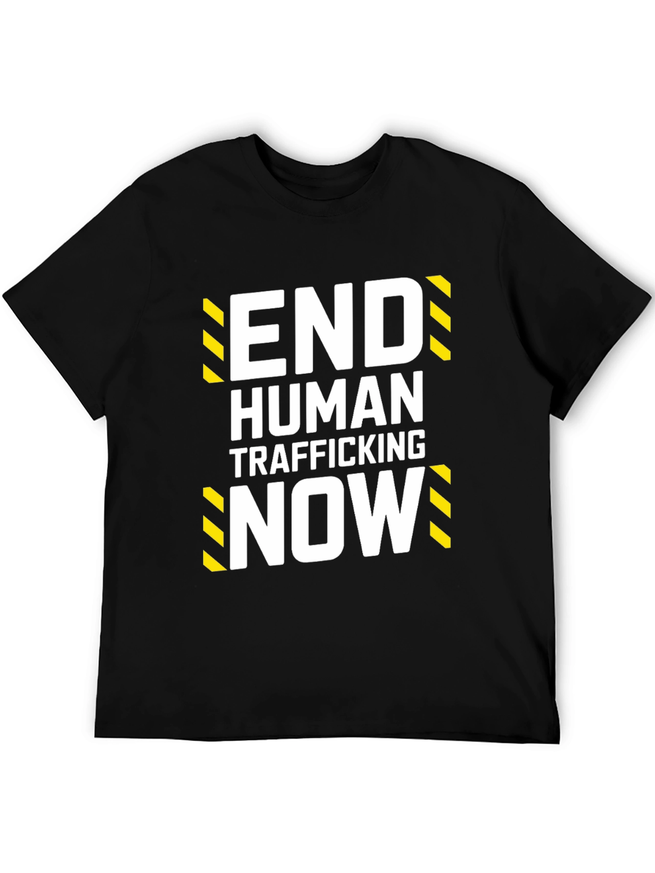 End Human Trafficking Now Black Graphic T-Shirt
