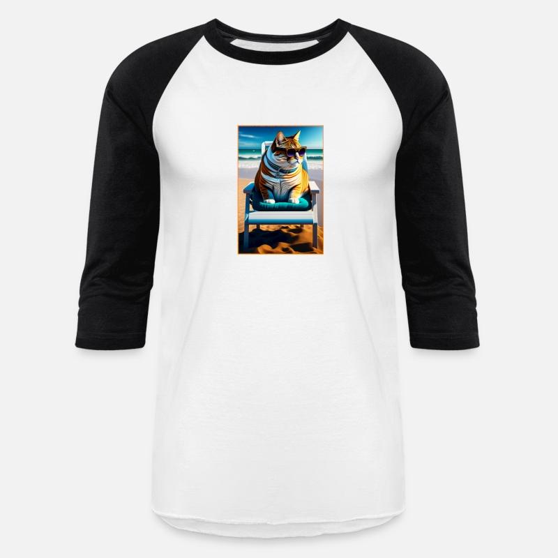 Cute Cat On The Beach Funny Cat Lover