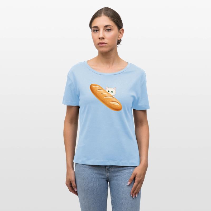 Cute Cat Peeking from Baguette Design
