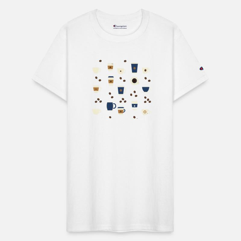 Cute Coffee Cups and Beans Pattern