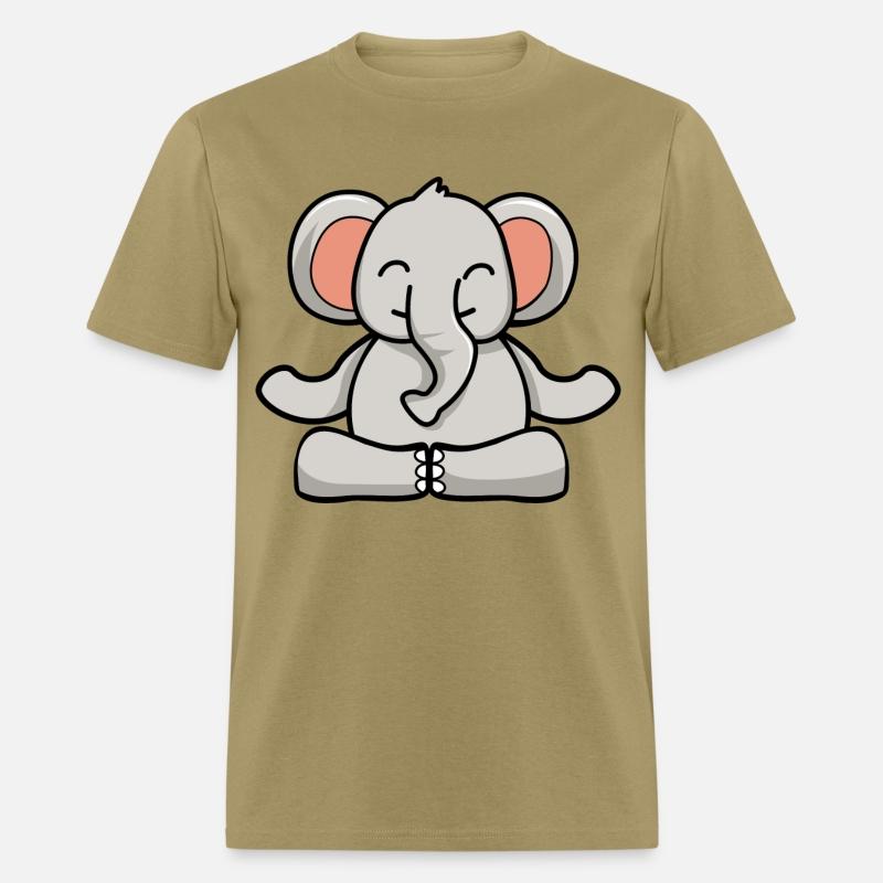 Cute elephant in meditation pose crossed legs yoga