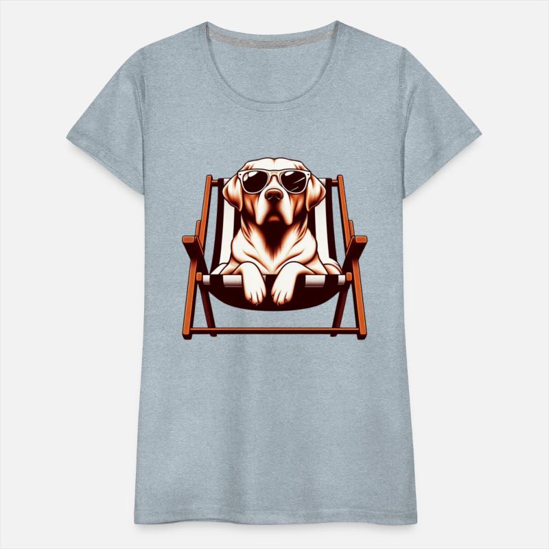 Cute Labrador Lounging in Comfortable Chair Pose