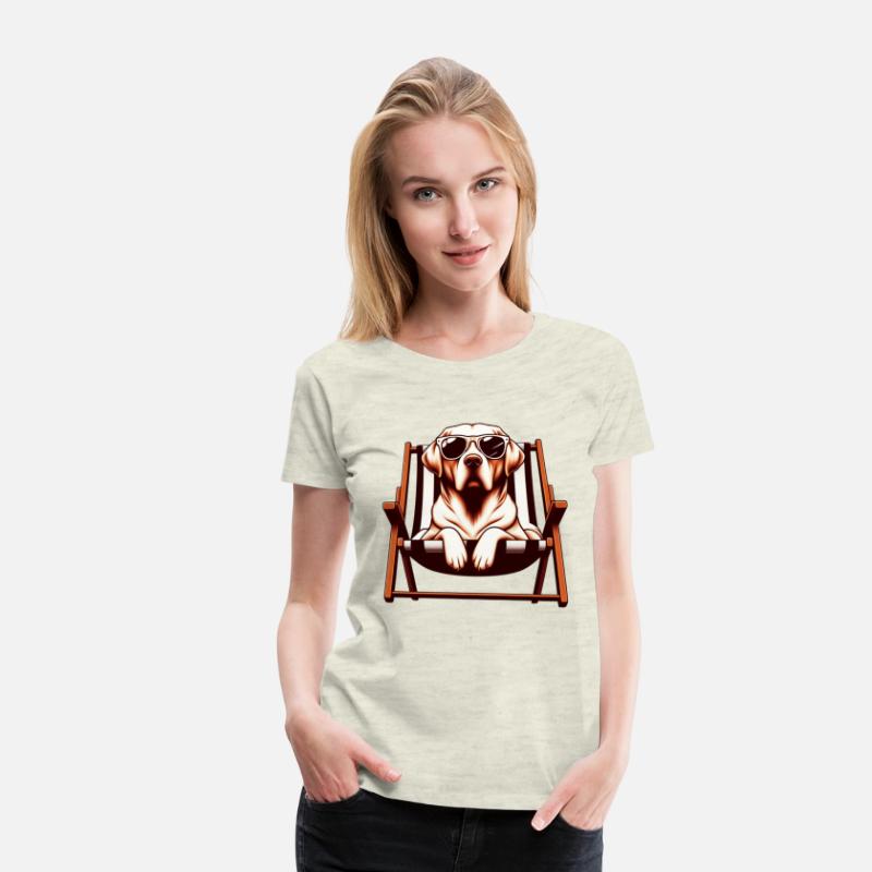 Cute Labrador Lounging in Comfortable Chair Pose