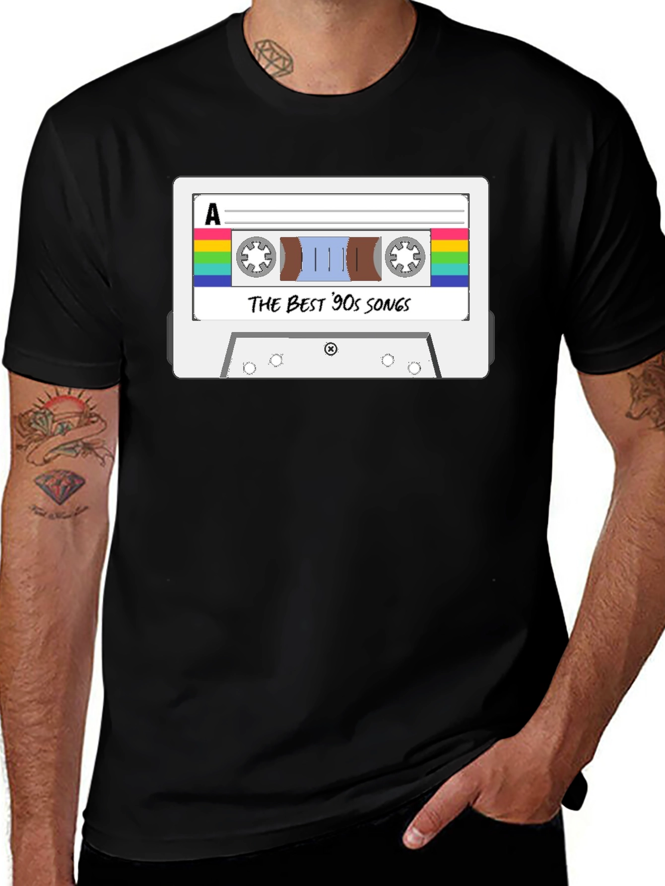 The Best 90s Songs Cassette Tape Graphic T-Shirt