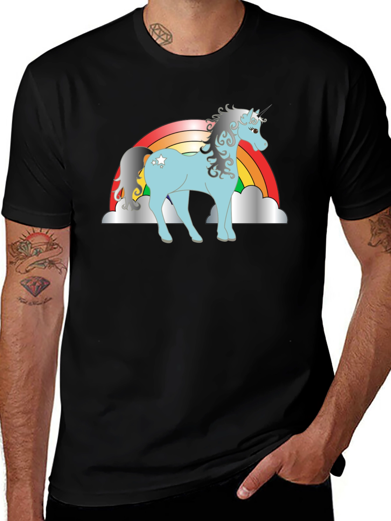 Unicorn Rainbow Graphic T-Shirt