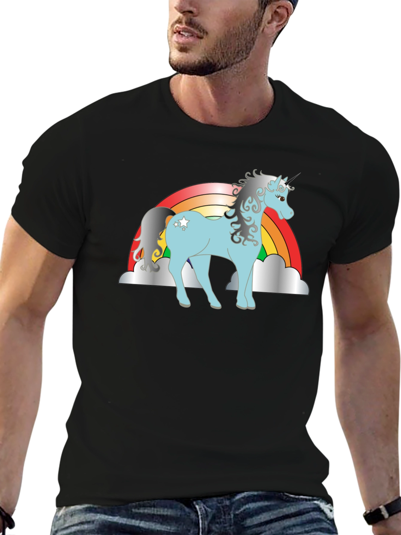 Unicorn Rainbow Graphic T-Shirt