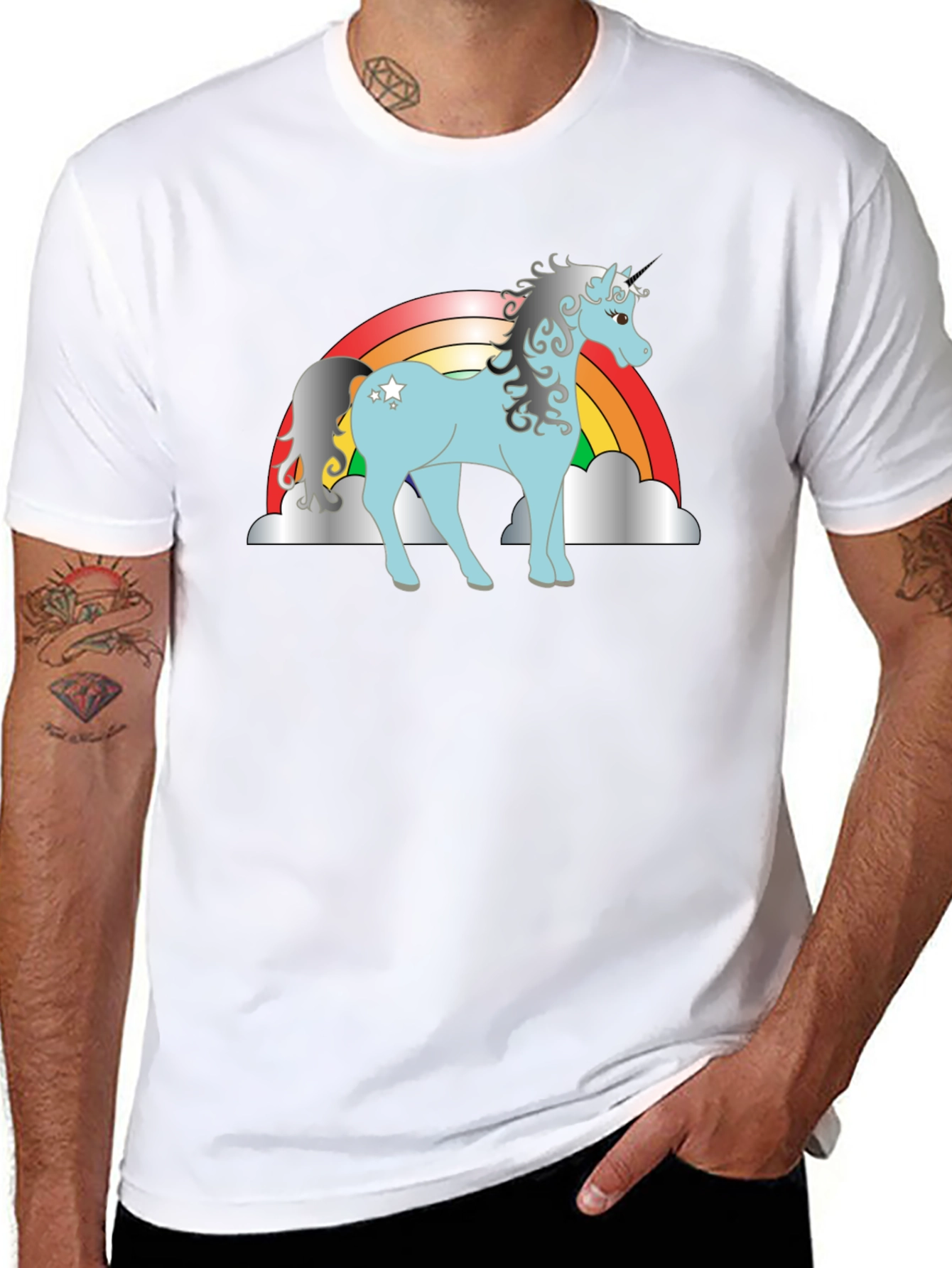 Unicorn Rainbow Graphic T-Shirt
