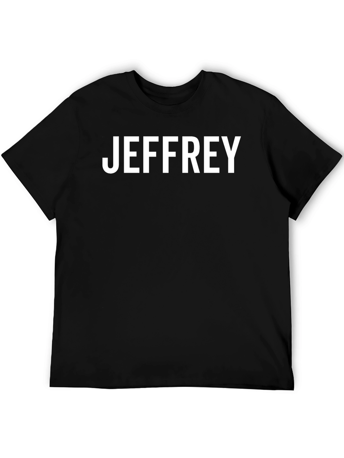 Jeffrey Personalized Black Cotton Tee
