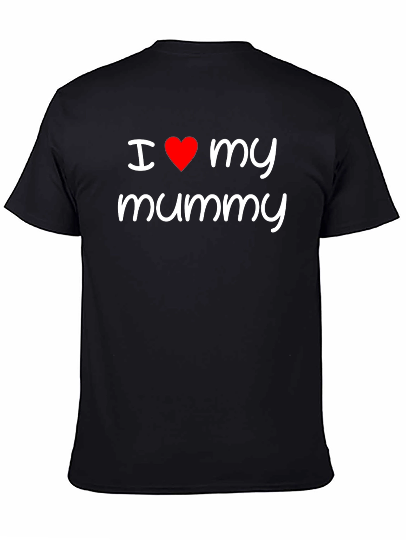 I Love My Mummy Black Graphic Tee