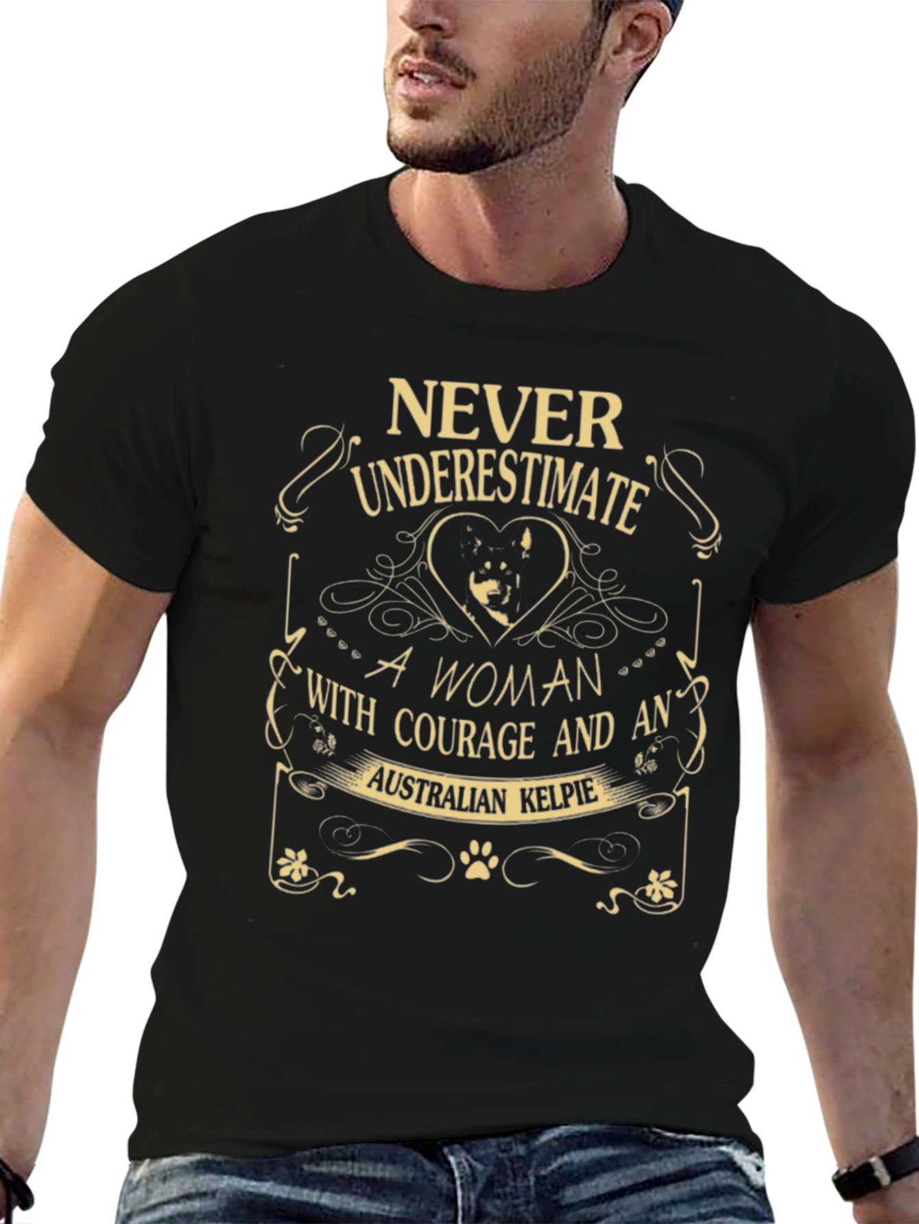 Australian Kelpie Womans Courage T-Shirt