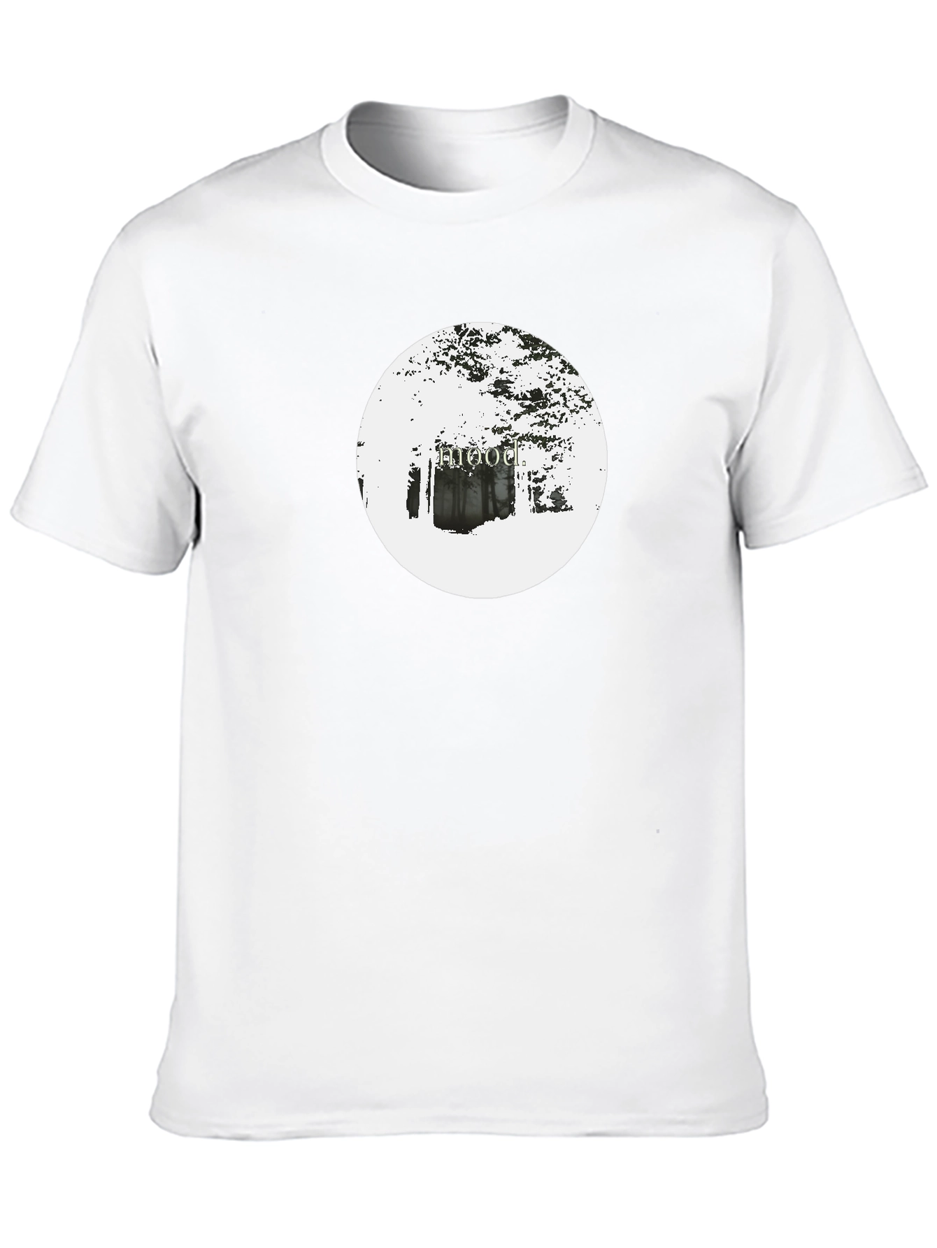 Black T-Shirt with Hooded Circle Design