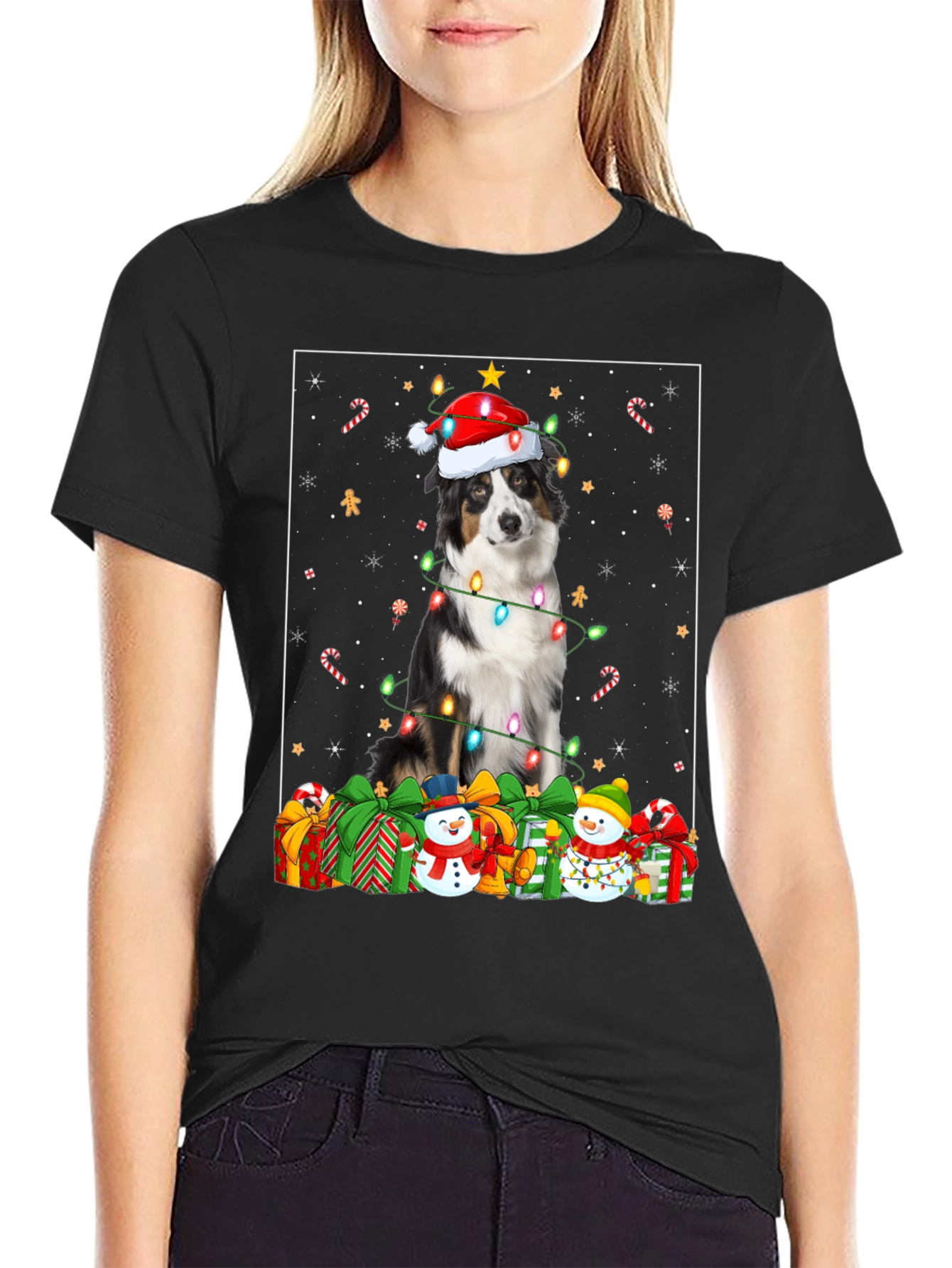 Festive Dog Christmas T-Shirt