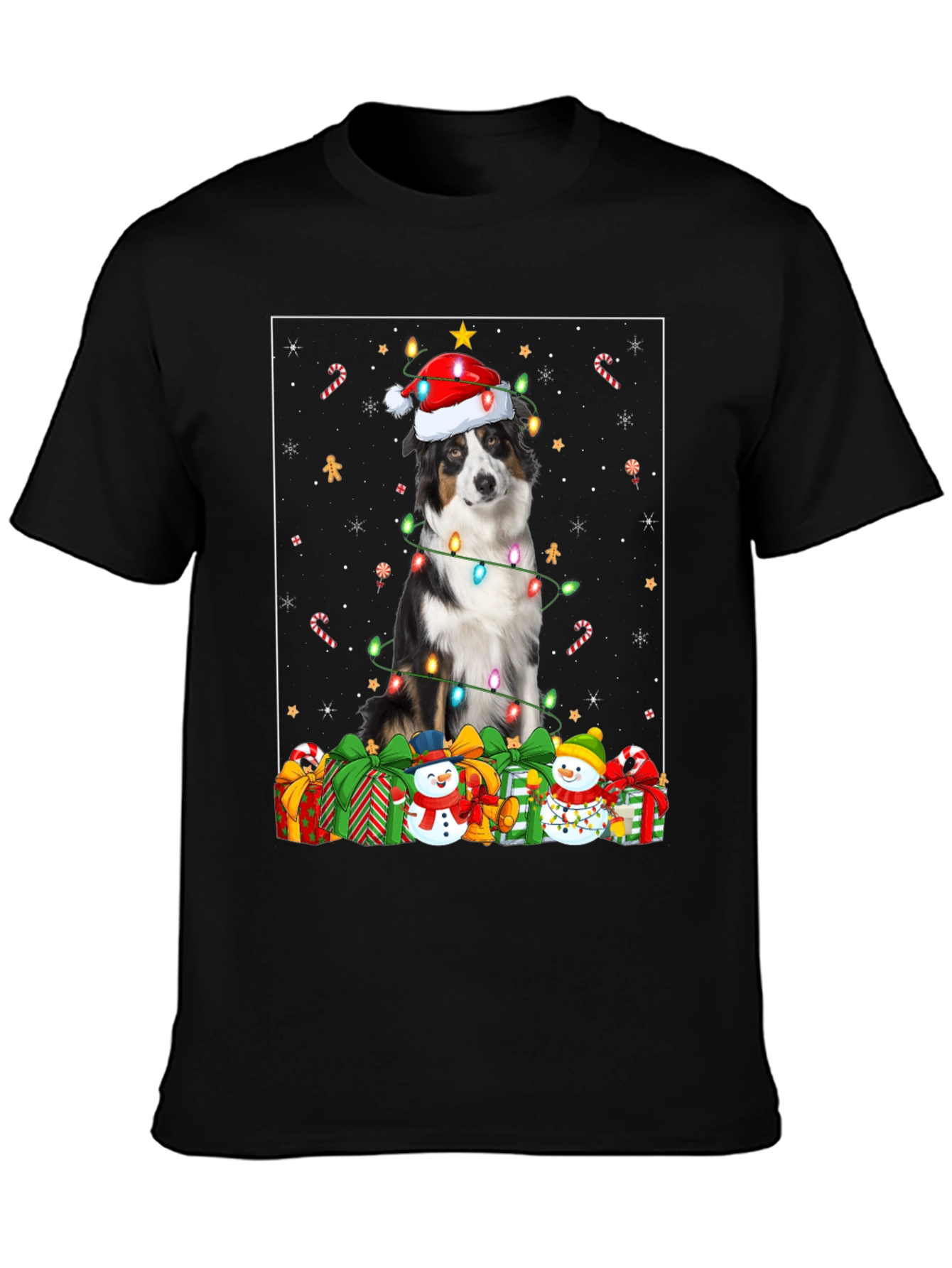 Festive Dog Christmas T-Shirt