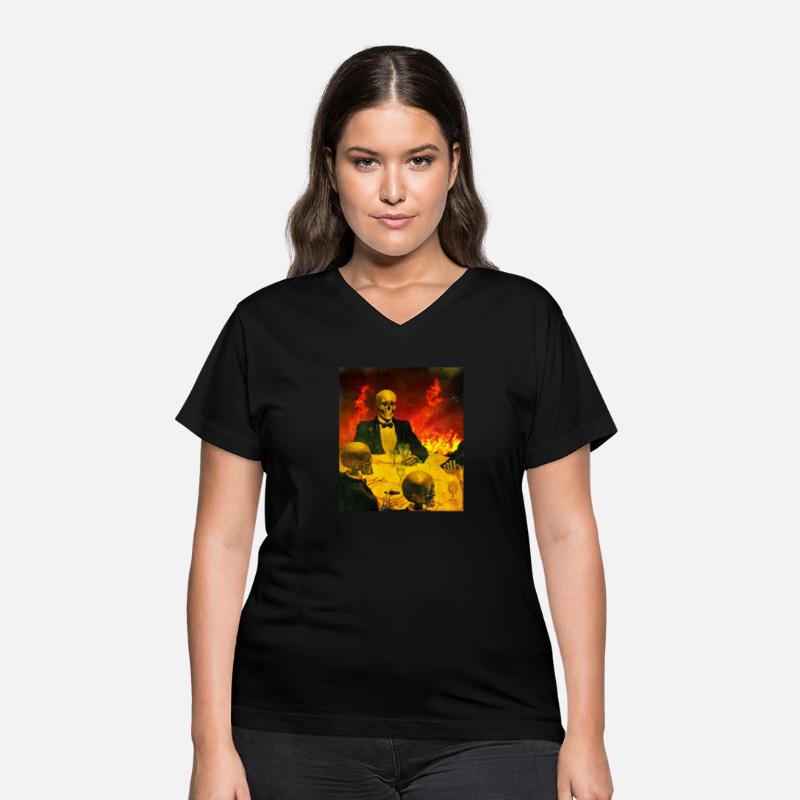 Demon Father Hell Party Funny Skeleton Retro Fire