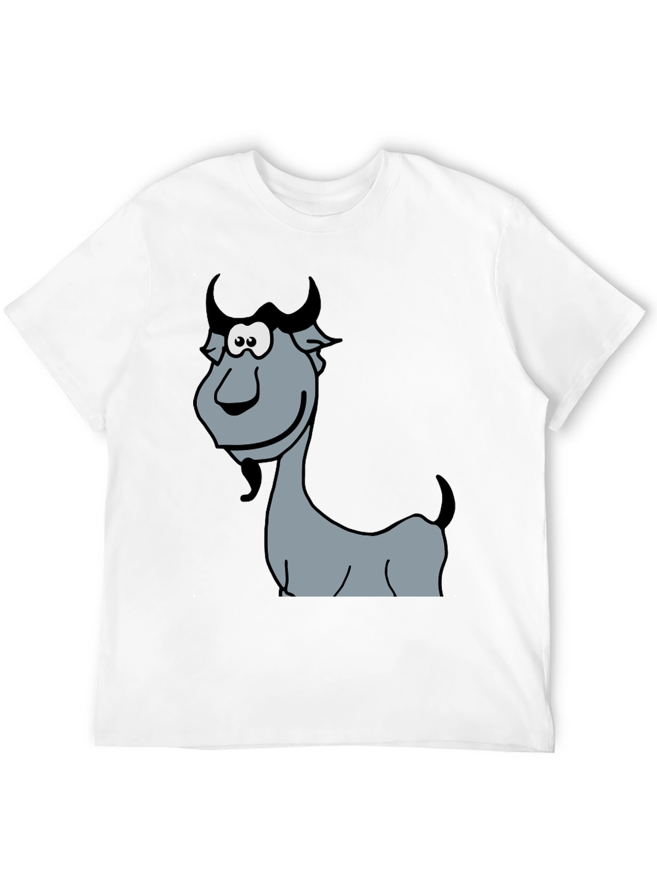 Funny Goat Cartoon Graphic T-Shirt