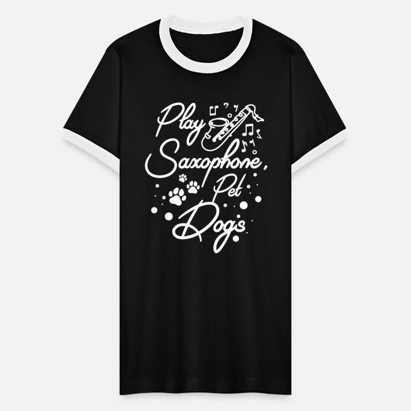 Dog owner, play saxophone pet dogs