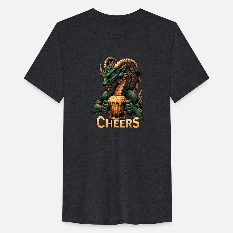 Dragon Drinking Beer Cheers for St Patricks Day