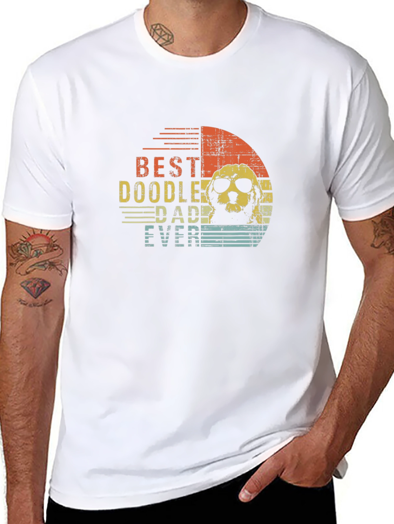 Best Doodle Dad Ever T-Shirt - Novelty Graphic Tee