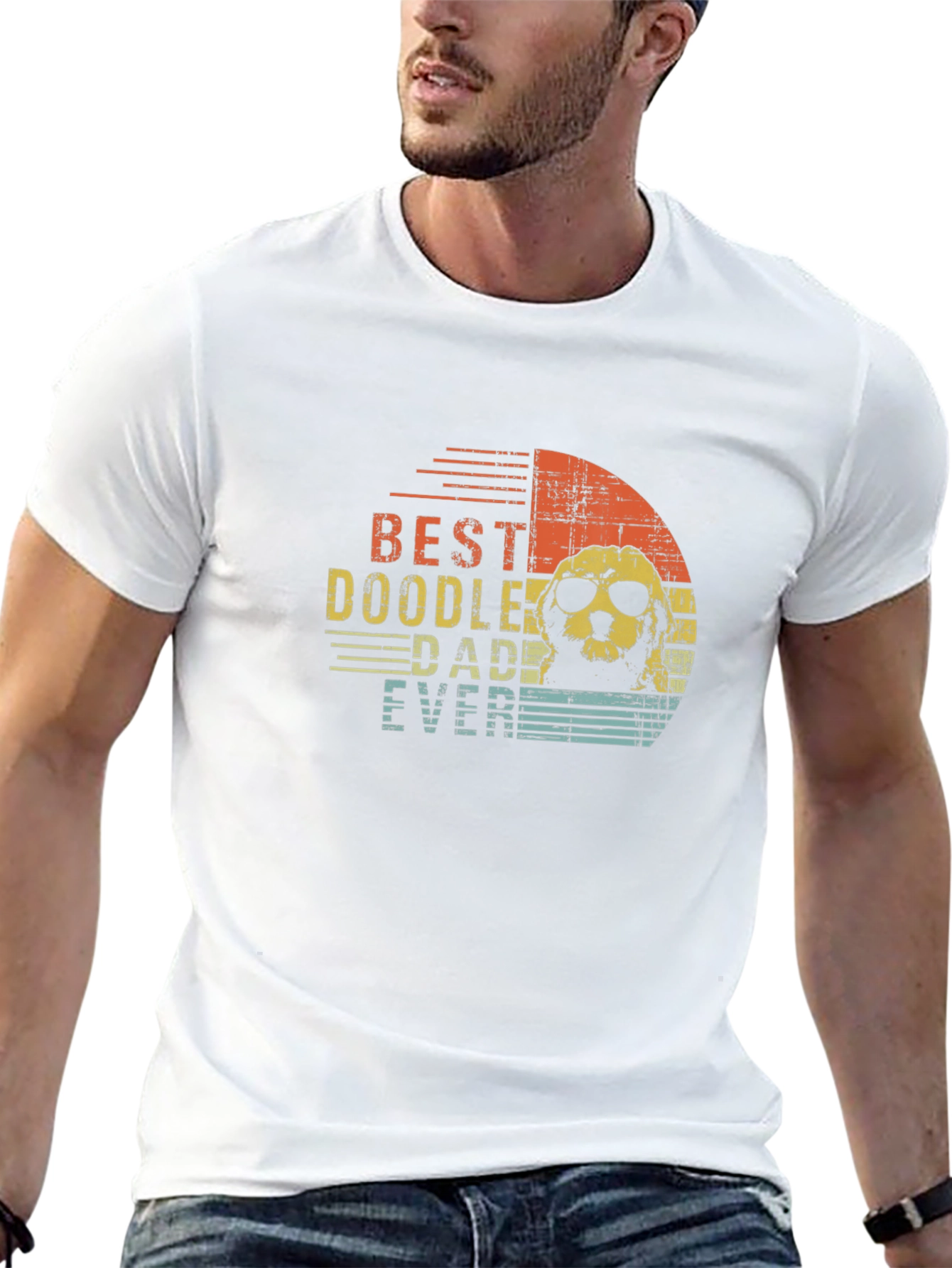 Best Doodle Dad Ever T-Shirt - Novelty Graphic Tee
