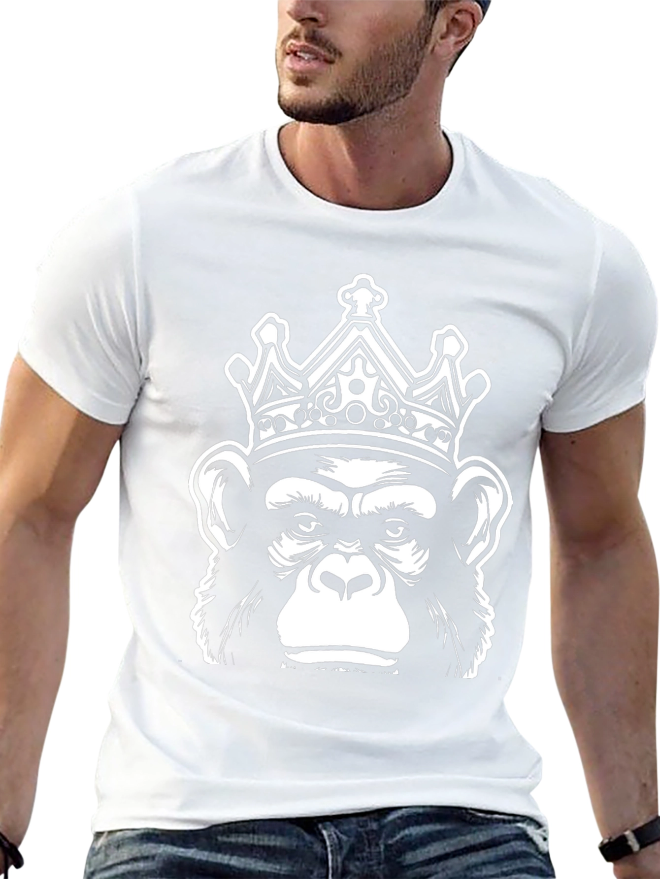 Monkey King Graphic Tee - Black Cotton T-Shirt